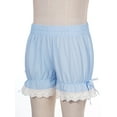 thumbnail image 5 of JanJean Kids Girls Ruffled Bloomers Shorts Cotton Lace Up Safety Short Pants Bottom Ruffled Bloomers Blue 120, 5 of 7