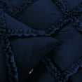 thumbnail image 3 of SGI Bedding 3 Piece Cotton Diamond Ruffle Duvet Cover Navy Blue Solid 600TC Full, 3 of 8