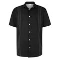 thumbnail image 3 of BKQCNKM Mens T-Shirts,Going Out Tops,Men's Casual Fashion Solid Color Trendy Striped Loose Button Short Sleeved Shirt,Cotton T Shirts For Men Black 5Xl, 3 of 8