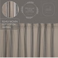 thumbnail image 4 of VHC Brands Grain Sack Charcoal Black Stripe Farmhouse Kitchen Curtain Valance 16x60, 4 of 6