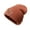 Hot Pink, variant on Unisex Knit Beanie Hat Warm Ribbed Winter Skull Cap With Safety Pin Decoration For Men Women Streetwear Purple One Size