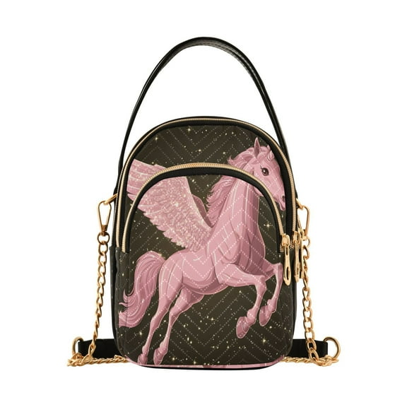 ALAZA Chain Crossbody Bags for Women Unicorn Starry Shoulder Handbag Phone Purse