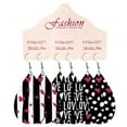 thumbnail image 2 of Jusqu'à 65% de Réduction Boucles d'Oreilles en Cuir de Jour de Valentine en Forme de Coeur Boucles d'Oreilles Boucles d'Oreilles en Cuir Boucles d'Oreilles, 2 of 2