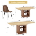 thumbnail image 3 of StnTalk Small Space Dining Table Set for 4, 59"-71" Expandable Kitchen Table Set, Apartment Dining Room Table with 4 Chairs & Storage, 3 of 10