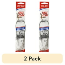 (2 pack) Eagle Claw Snelled Nylawire 5 Pack Nickel 2X Long Shank Hook, Size 2/0