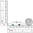 thumbnail image 3 of Gem Stone King 0.84 Ct Oval Green Nano Emerald Black Onyx 925 Silver and 10K Yellow Gold Lab Grown Diamond Bracelet for Women, 3 of 4