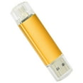 thumbnail image 3 of Memoria USB 2 en 1 OTG U Disk para almacenar fotos, videos, archivos de música, Memory Stick Golden64GB, 3 of 5