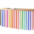 thumbnail image 2 of Colorful Striped Cabinet Curtain 28"W x 51"L, Modern Art Stripes Pink Orange Blue Dust-Proof Privacy Curtain for Closet Shelves Self Adhesive, Sink Skirt for Bathroom Vanity Kitchen Laundry Room, 2 of 9