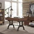 thumbnail image 5 of Arlington House Medium Brown Wood Writing Desk, 5 of 11