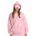 thumbnail image 3 of Women Hoodies with Eye Mask Oversized Long Sleeve Comfy Casual Basic Pullover Sweatshirts Fall Outfits Y2K Clothes Pink S, 3 of 8