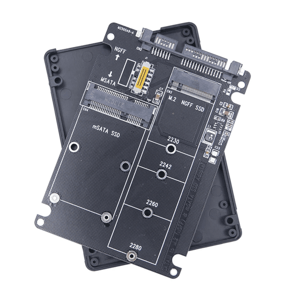 M.2 NGFF MSATA SSD to SATA 3.0 2 in 1 Converter Card SSD Adapter Card