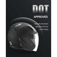 thumbnail image 3 of Casco de motocicleta VEVOR, 3/4 abierto, casco de motocross para adultos con visera transparente, cómodo para carreras y calle, con forro desmontable para hombres y mujeres, (negro mate, M), 3 of 9