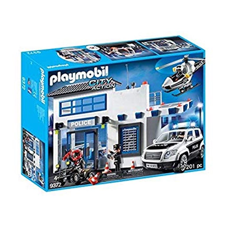 PlayMobil Police Mega Playset Kids Toy with Police Station