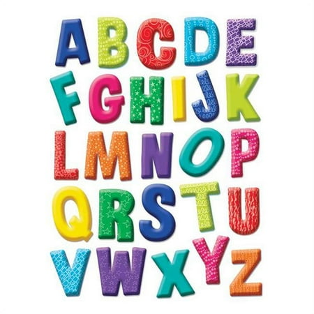 Eureka EU-836071BN Color My World Alphabet Window Clings - Pack of 12