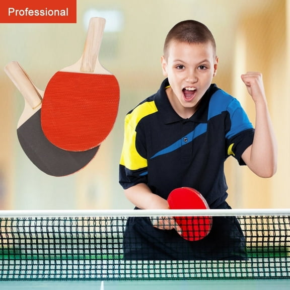 GIXUSIL PingPong Paddle Set -Professional Table Tennis Paddles, Table Tennis Rackets & Game Accessories,Includes 2 Player Rackets, 3Professional Table Tennis Balls for Indoor-Outdoor Play(Black/Red)