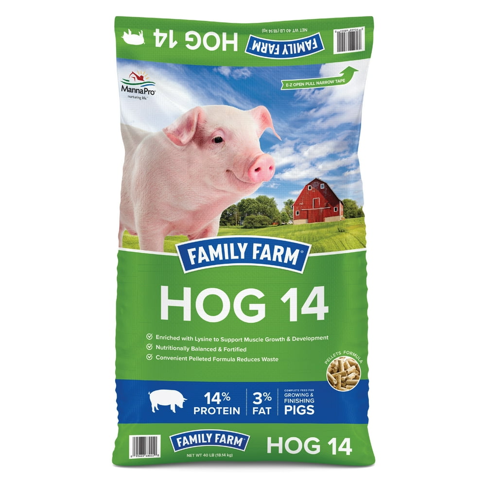 Family Farm Hog 14 | Complete Feed for Growing & Finishing Pigs |40 lb ...