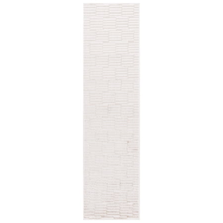 SAFAVIEH Maya Kodey Geometric Runner Rug, Ivory/Beige, 2' x 8'
