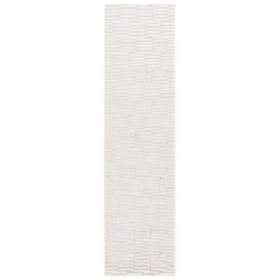 SAFAVIEH Maya Kodey Geometric Runner Rug, Ivory/Beige, 2' x 8'