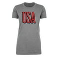 thumbnail image 2 of Women's USA Patriot T-shirts, 4th of July Shirts, Women's Graphic Tees - Heather Grey MH200WPATRIOT S24 S, 2 of 3