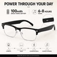 thumbnail image 4 of GenXenon Smart AI Glasses with 164 Languages Translation Support,Bluetooth 5.4 Open Ear Audio Glasses,Wireless Calls & Music,Blue Light Blocking Lens with UV400 Protection for Travel Work, 4 of 9