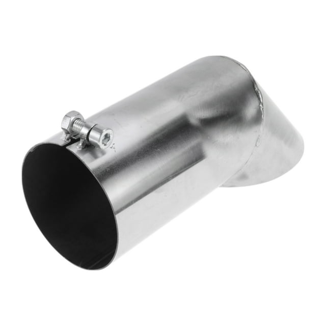 Punta de escape hacia abajo de acero inoxidable T304 de 3.1"ID de entrada 9.1" de largo tono plateado