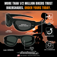 thumbnail image 4 of Bikershades Motorcycle Biker Riding Safety Glasses Foam Padded Men Removable Foam Wind and Dust Resistant, 4 of 8
