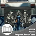 thumbnail image 3 of Yuyamidu Skull Camping Propane Tank Cover for RV Trailer, Waterproof Double 40lb Gas Cylinder Cover, Trailer Travel Accessories, 3 of 8