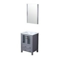 thumbnail image 3 of Volez 24 in W x 18.25 in D Dark Grey Bath Vanity, White Ceramic Top, and 22 in Mirror, 3 of 9