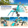 thumbnail image 3 of ABORON 2-in-1 Cart Adjustable Canopy Beach Chair with Mesh Basket Mesh Basket, 3 of 8