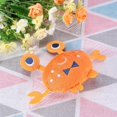 thumbnail image 2 of 1PC Plush Dog Toys Cartoon Crab Dog Squeaky Toys Dog Supplies (Orange), 2 of 3