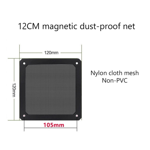Magnetic Frame Dust Filter 8-14cm PC Case Dustproof Mesh Computer Cooler Fan Case Cover Net with Hole for PC Computer Case 12cm