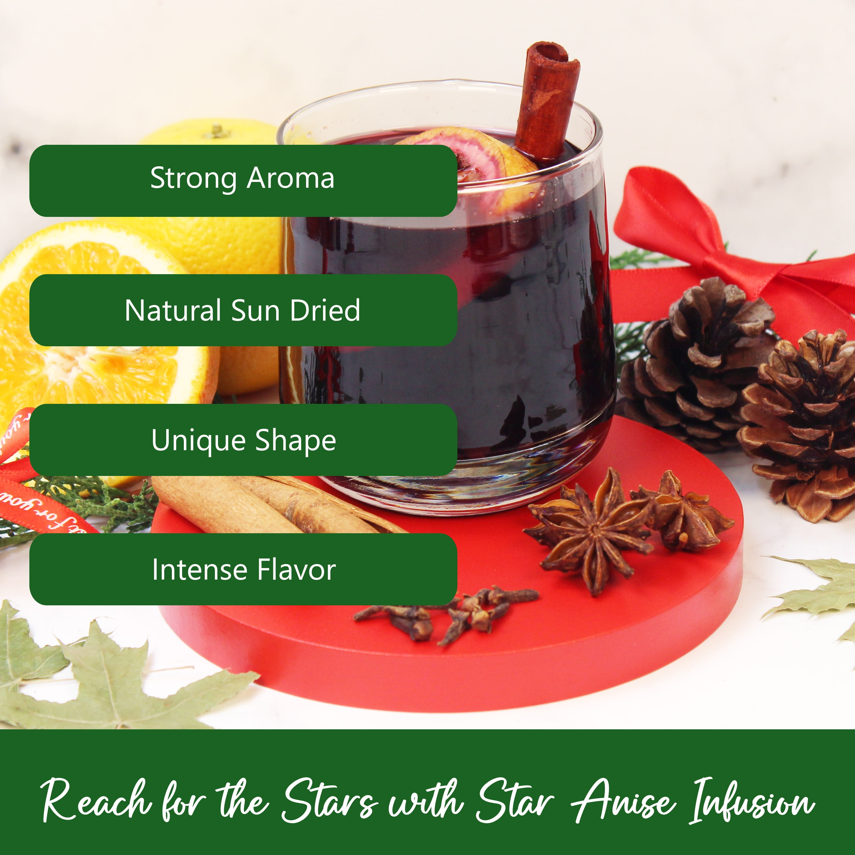 NPG Whole Star Anise Seeds Pods 16 Ounces, 100% Natural Whole Chinese Anise Star Pods Sun Dried Spice, Anis Estrella/Badian Khatai/ Illicium Verum, Widely Used for Baking, Cooking, and Tea