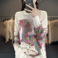 2024 DREAMFIRE Spring new mulberry silk inkpainted crewneck sweater