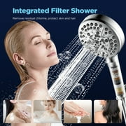 JOMOO Handheld Shower Head with Filter, High Pressure 10-Mode Water-Saving Showerhead Set with 71 Hose & Adjustable Bracket, DOE Certified for Adults, Kids, Pets