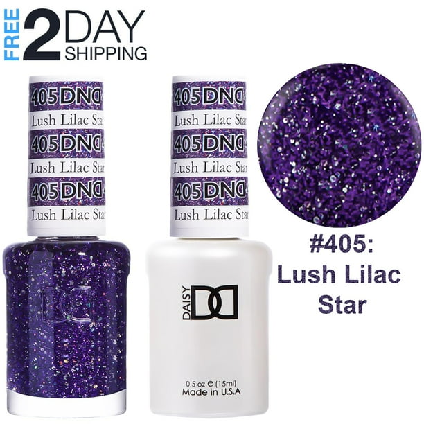 DND Nail Polish Gel & Matching Lacquer Set Duo 405 Lush Lilac Star