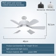 thumbnail image 2 of Ventilador de techo LED 40W Lámpara de ventiladores con control remoto Lámpara E27 para el hogar Blanco, 2 of 7