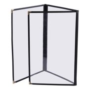 WeChef 30 pack 8.5x11 Restaurant Menu Book Covers Trifold 3 Page 6 View for Cafe Hotel Bar Black