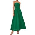 thumbnail image 1 of Vestido de invitada de boda PRETTYGARDEN Tube Top Maxi Verde Oscuro, 1 of 9