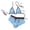 #002 Light Blue, variant on NordicNest Womens Swim Mod 2pcs, Women's Cute Random Reversible Print Halter Top And Adorable Bottoms Beach Holiday Summer Swimwear Two Piece Swimsuit Bathing Suit Blue M