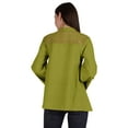thumbnail image 4 of Moomaya Tunique Col Mandarin pour Femmes Manches Longues Été Coton Uni, 4 of 7