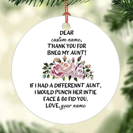Funny Aunt Floral Ornament Wedding Christmas Ornament Inspirational Quotes  with Wreath Christmas Ornaments Xmas Decor Christmas Tree Decorations  Keepsake Wedding Ornament 3'' | Walmart Canada