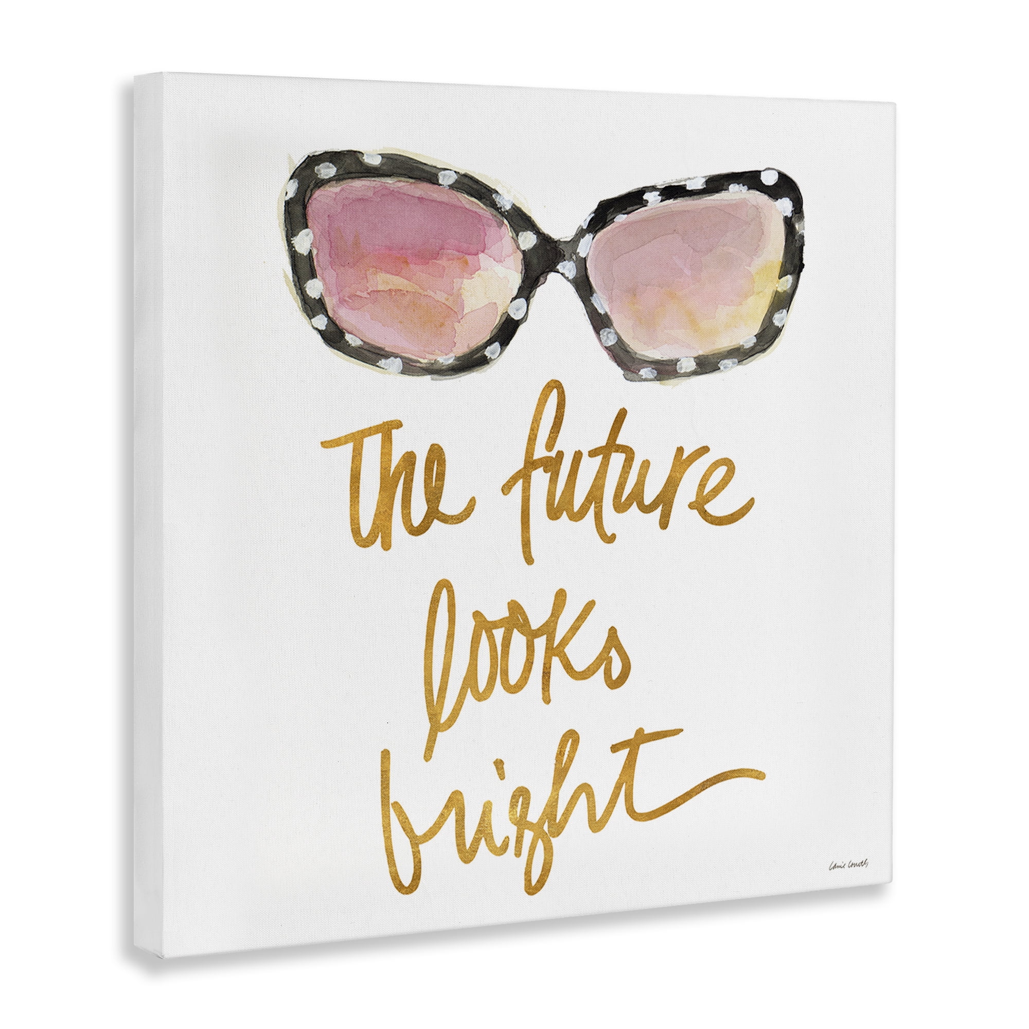 Stupell Industries Future Looks Bright Beauty & Fashion Painting Gallery Wrapped Canvas Art Print Wall Art, 36 x 36