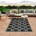 thumbnail image 3 of Beverly Rug Indoor Outdoor Reversible Plastic Area Rug - 5x7 - Black / White, 3 of 7