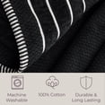 thumbnail image 6 of Lavish Home 6-Piece Combed Cotton Rice Weave Towel Set (Black), 6 of 8