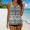 thumbnail image 4 of Tankini Swimsuits for Women Blouson Swim Tank Top with Boyhort Modest Tummy Control Bathing Suits Summer Clothes, 4 of 6