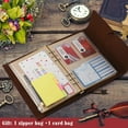 thumbnail image 6 of Leather Journal Notebook, Refillable Writing Journal Diary Planner for Women, A5 Size (6.3 x 9.3 Inches), Lined Journal for Writing, Travel Journal with 6-Ring Binder Pockets, 6 of 10