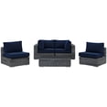 thumbnail image 5 of Modway Summon 5 Piece Outdoor Patio Sunbrella® Sectional Set in Canvas Tuscan, 5 of 12