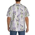 thumbnail image 3 of Sikiie Lavender Flowers Men's Wrinkle Free Untucked Cuban Shirt Business Casual Button Down Shirts Short Sleeve ShirtX-Large, 3 of 5