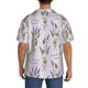 thumbnail image 3 of Fotbe Lavender Flowers Camisa Estampada de Manga Corta para Hombre, Casual de Verano, Estilo Playero, Sin Arrugas-Small, 3 of 5