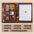 thumbnail image 2 of A4 Business Padfolio Binder with Zipper, Vegan Leather Professional Portfolio Organizer with 3-Ring Binder, Notepad & Resume Holder for Meetings & Travel, 2 of 9